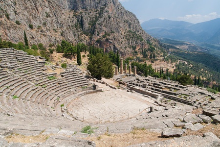 Photo of ancient Greek theater, the sanctuary of Apollo.