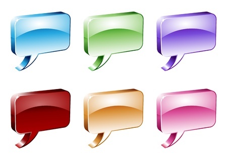 Stock image of speech bubbles.