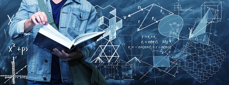 Stock photo of equation on blackboard. 