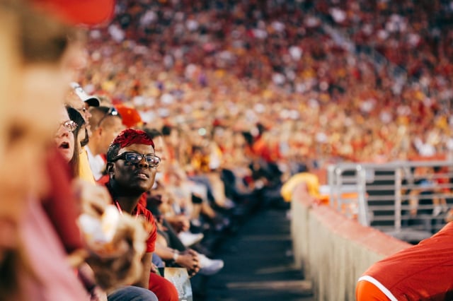 Stock photo of African-American audience member.