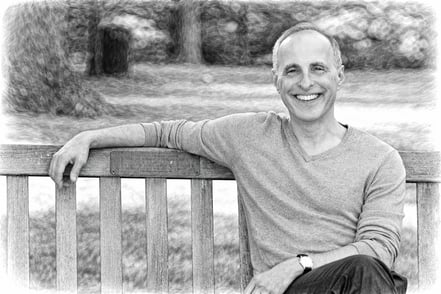 drawing of smile on bench