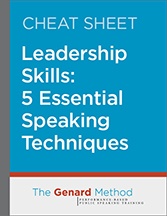 Speaking techniques for leaders
