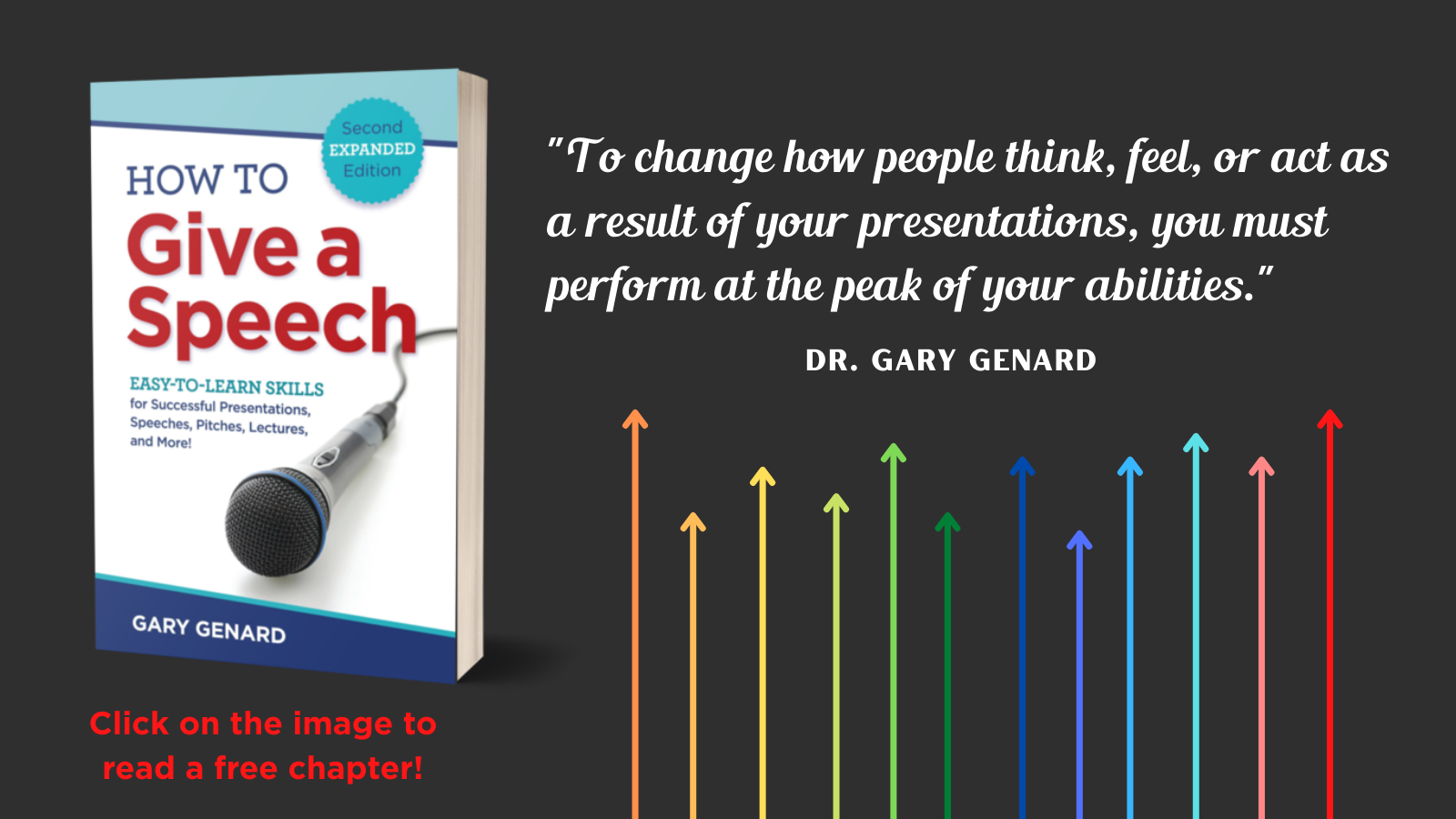 Get a free chapter of Dr. Gary Genard's Public Speaking Handbook, How To Give A Speech