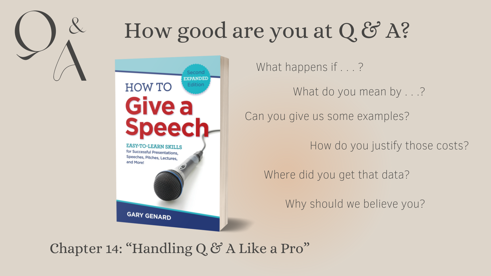 Dr. Gary Genard's Public Speaking Handbook, How To Give A Speech