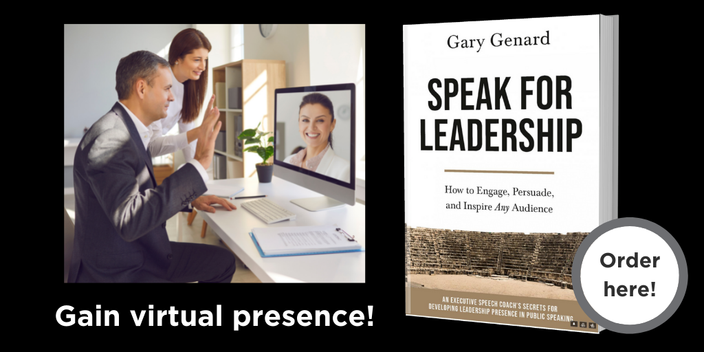 how to make a speech more fun Dr. Gary Genard's book on leadership presence, Speak for Leadership.