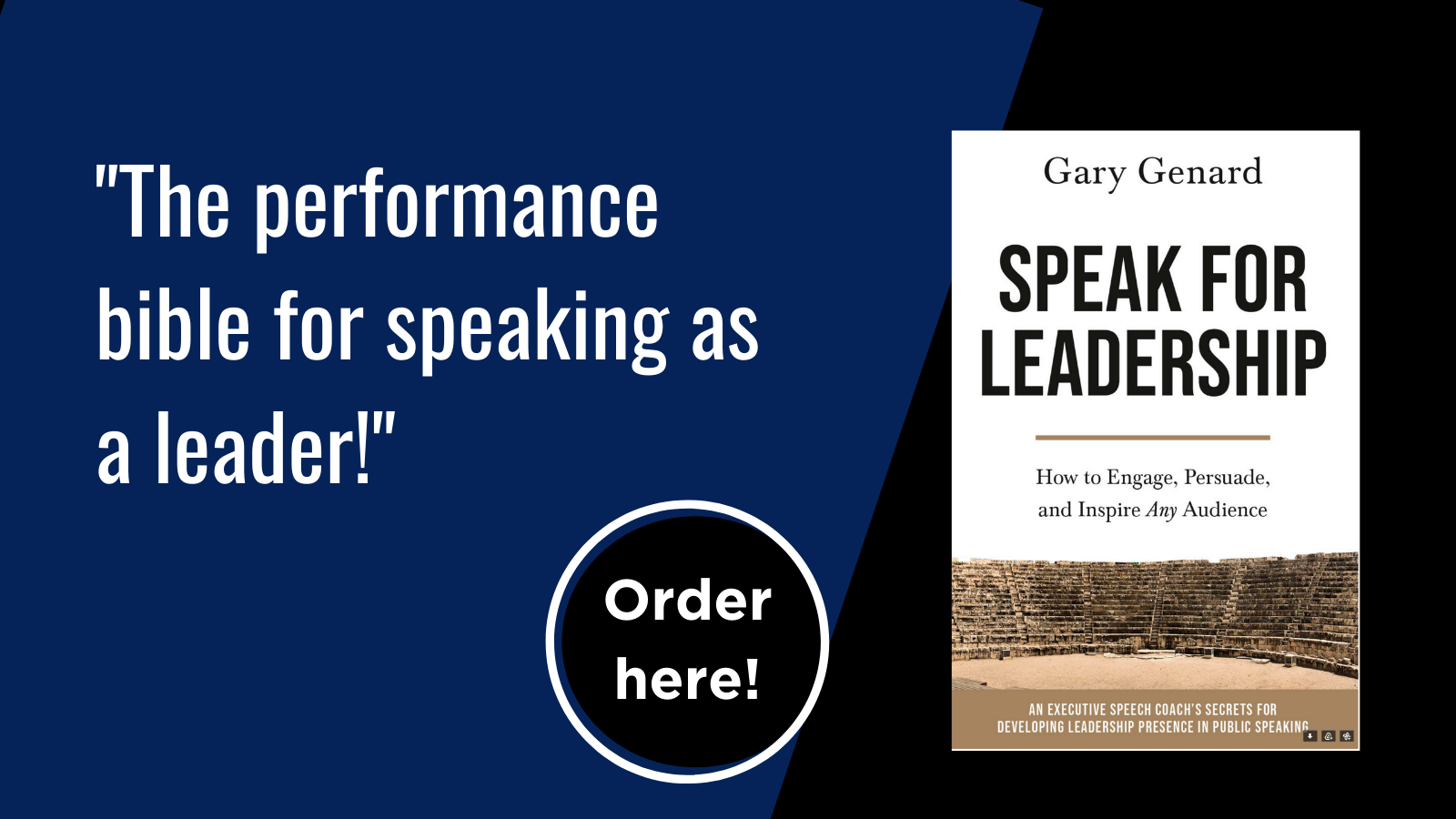 Dr. Gary Genard's handbook on leadership, Speak for Leadership.