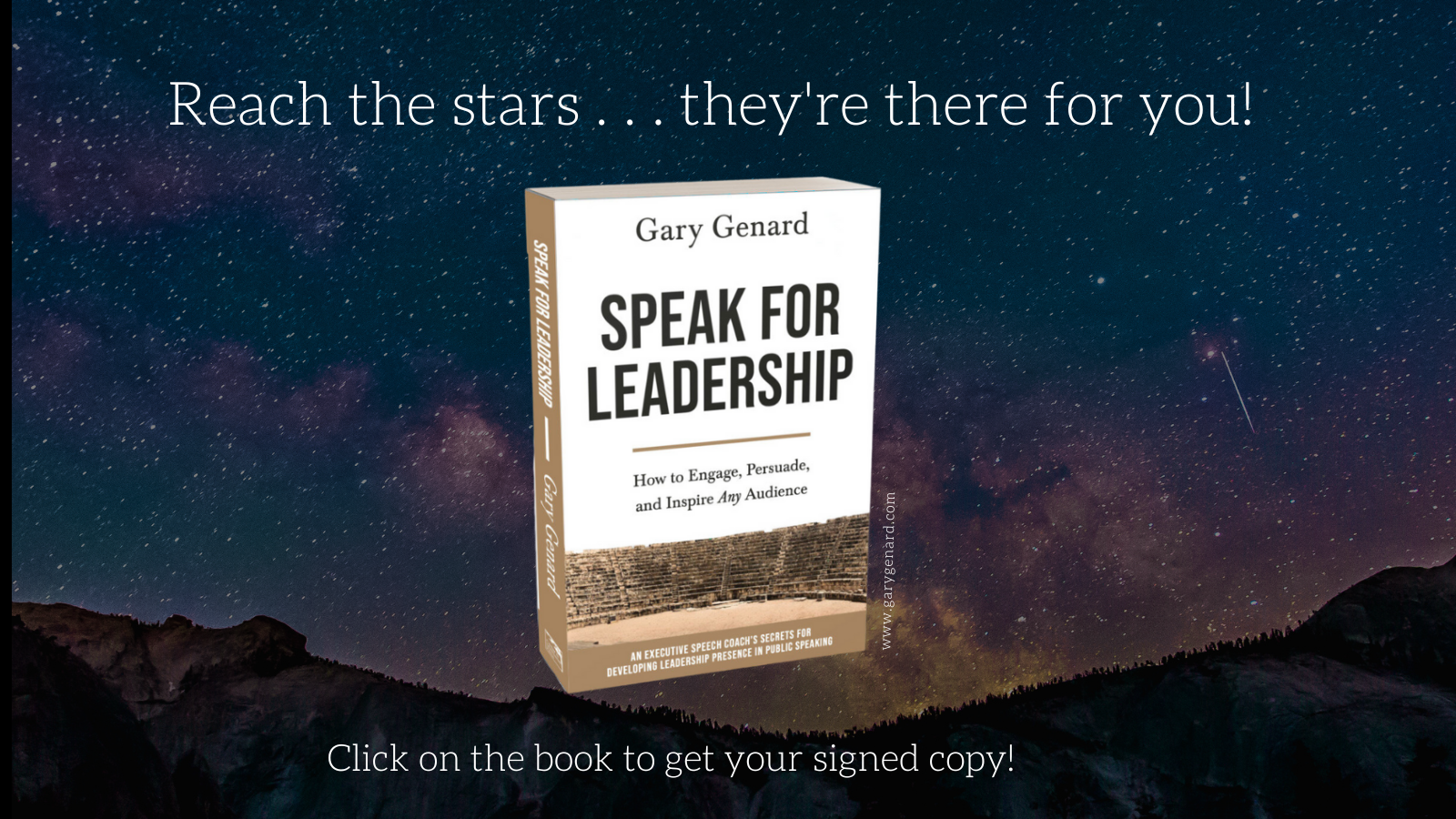 Speak for Leadership - Dr. Gary Genard's book on developing leadership presence.