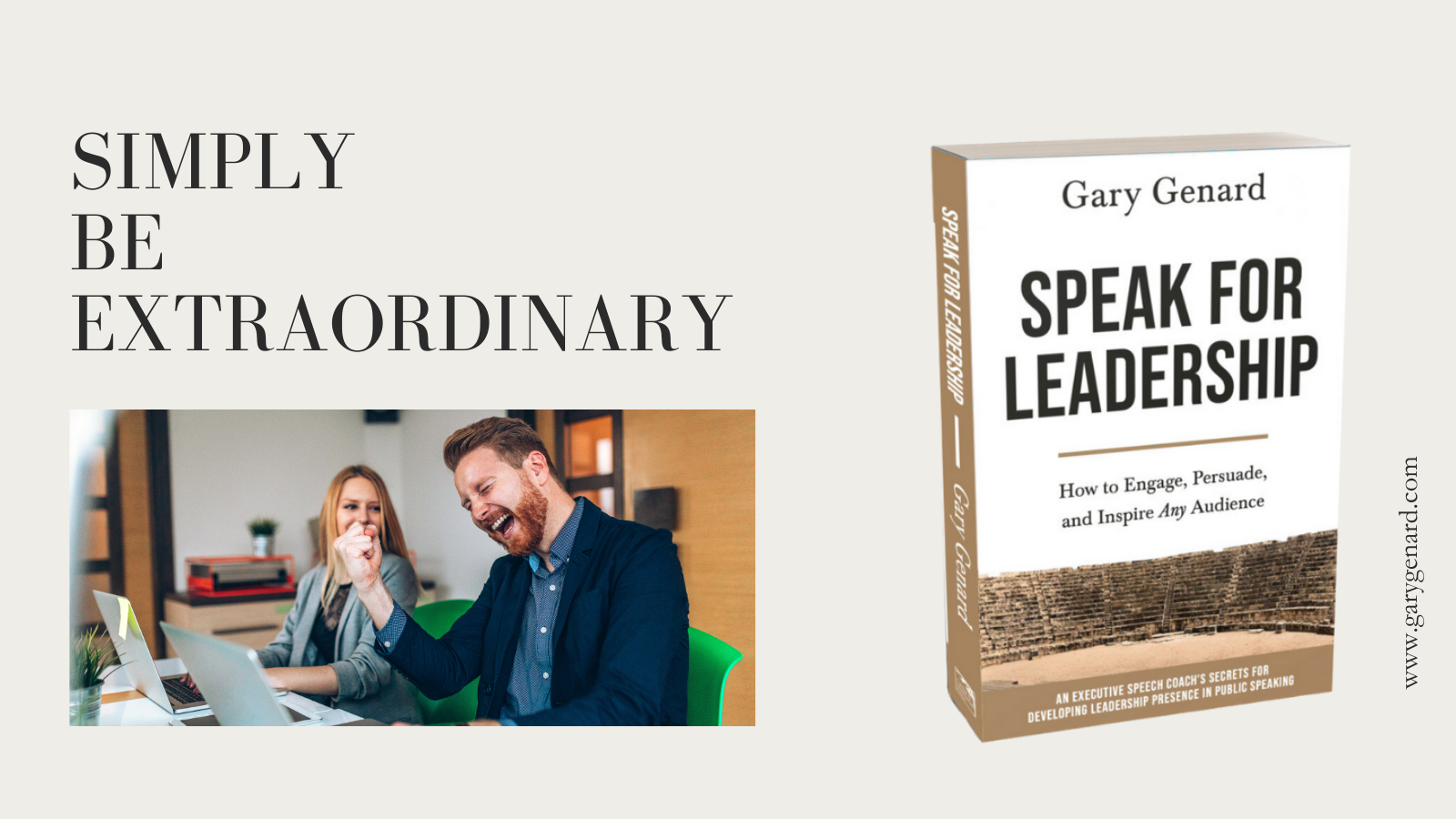 Dr. Gary Genard's book on extraordinary business presentations, Speak for Leadership.