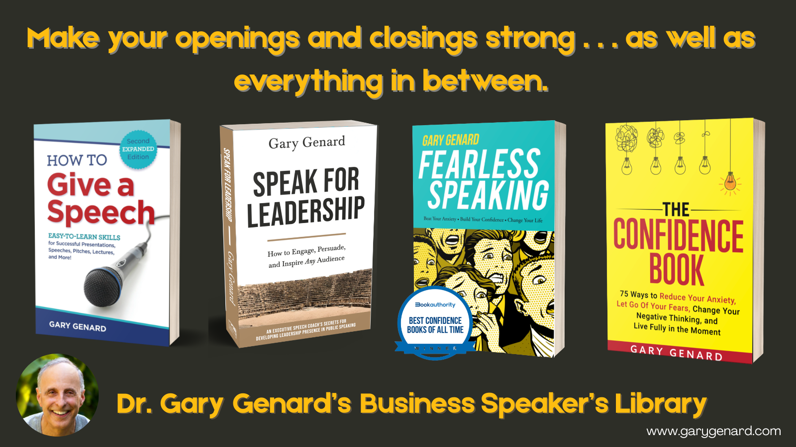 Dr. Gary Genard's Business Speaker's Library, available at The Genard Method www.genardmethod.com