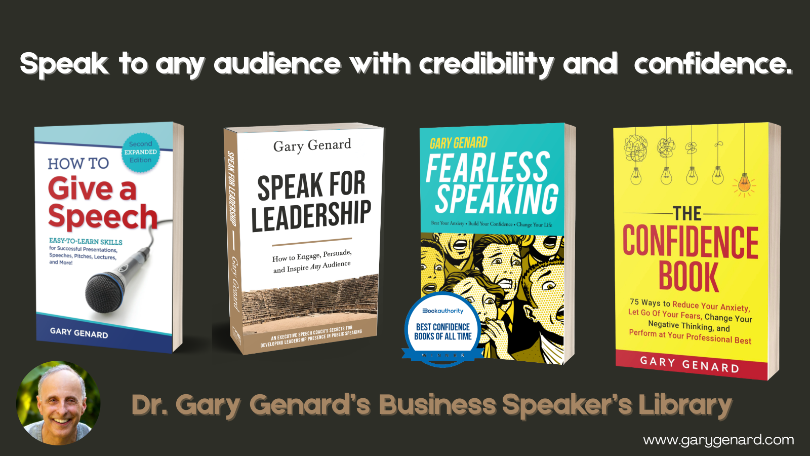 Dr. Gary Genard's Business Speaker's Library for speech and presentation success.
